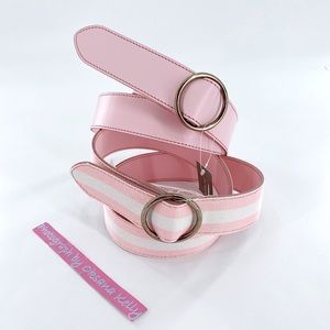 J. Crew Reversible Pink Ratchet Belt Size XSS